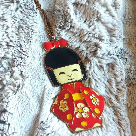 Source Unknown Jewelry Vintage Japanese Girl Necklace For